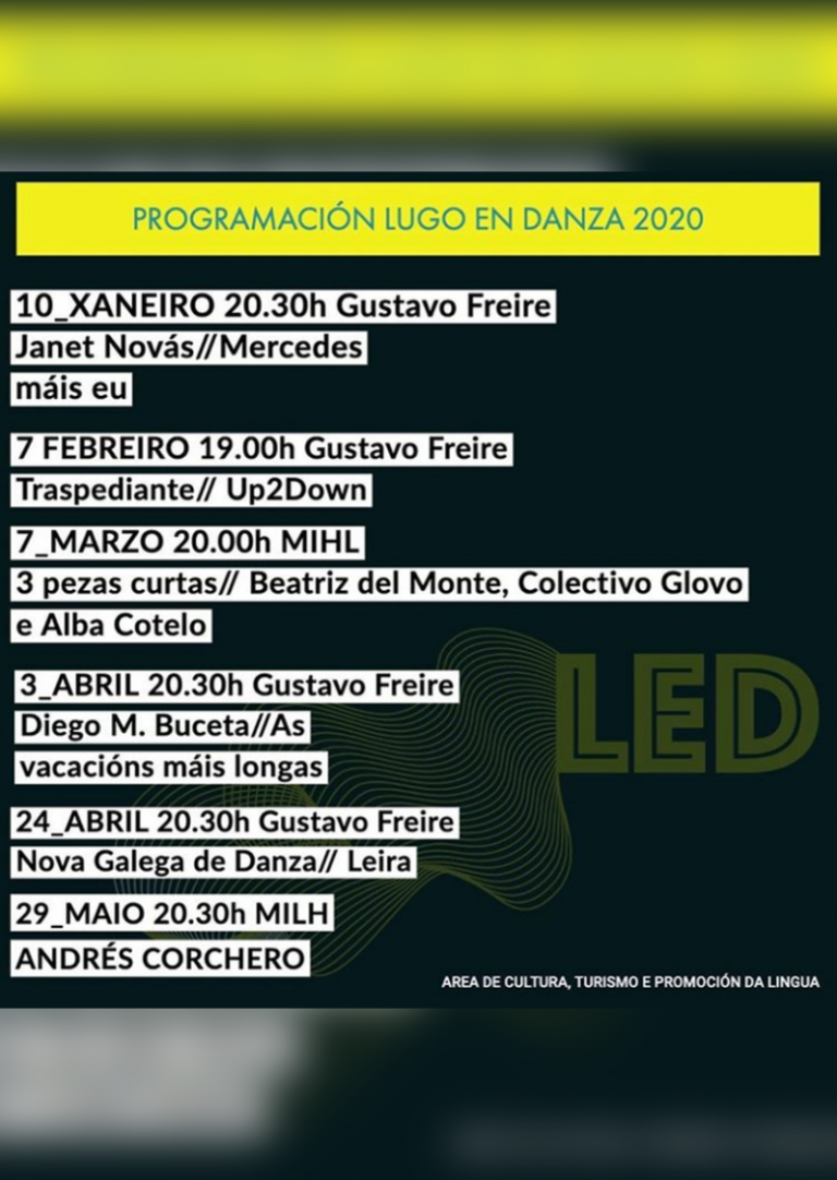 Cartel de Lugo en Danza (LED) 2020