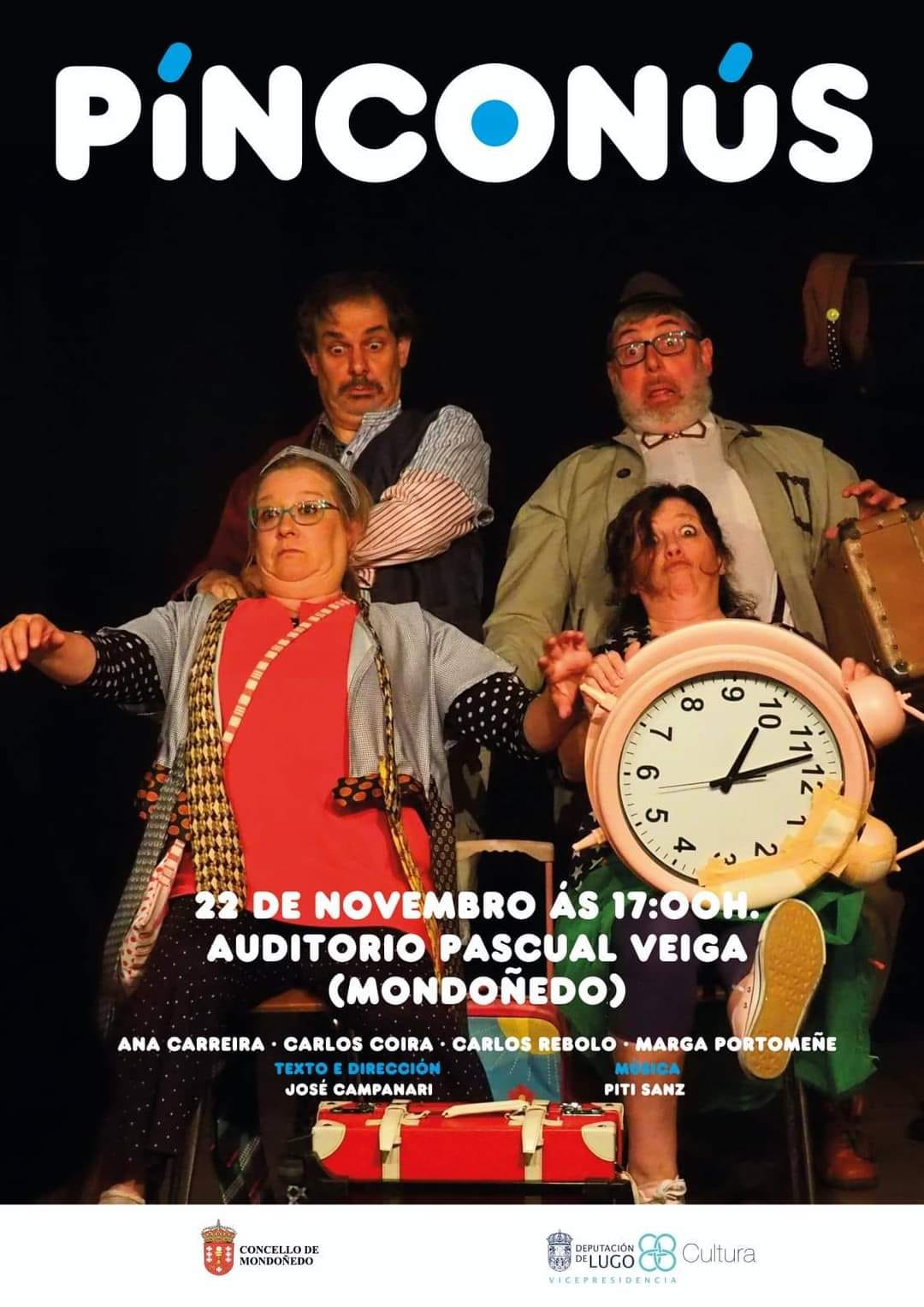 Cartel Pinconús - Pisconús teatro en Mondoñedo