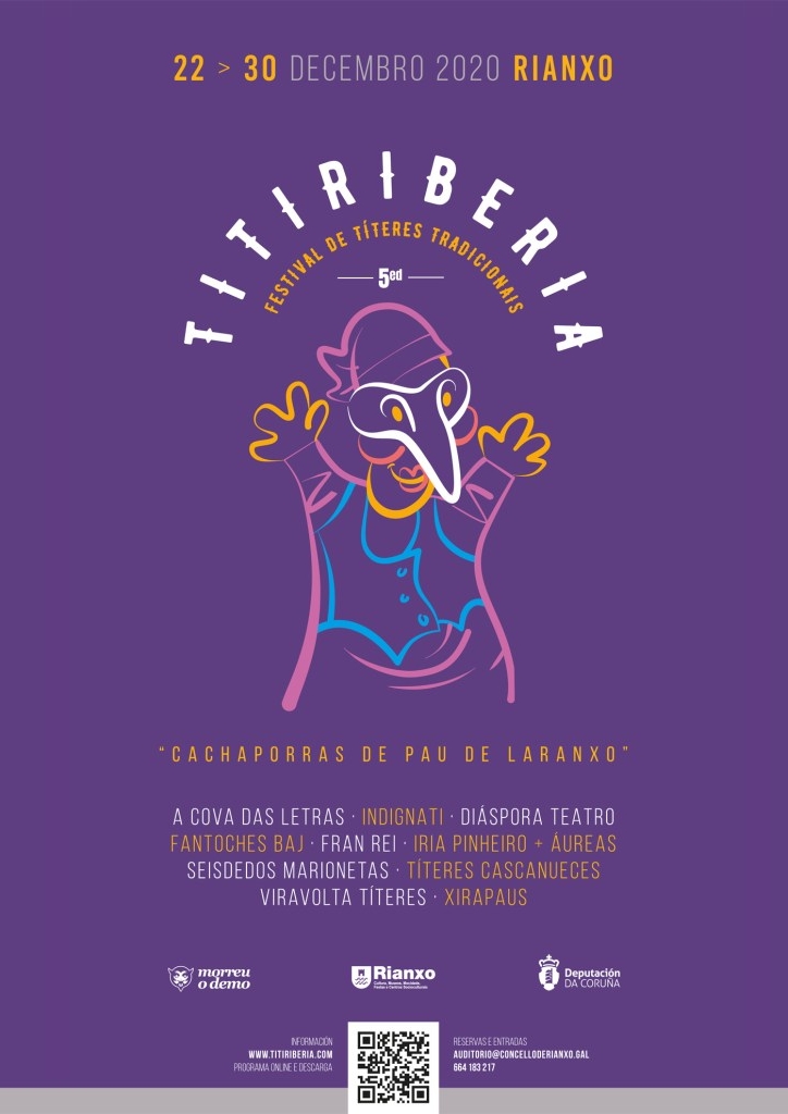 Cartel TITIRIBERIA 2020 - V Festival de Títeres Tradicionais